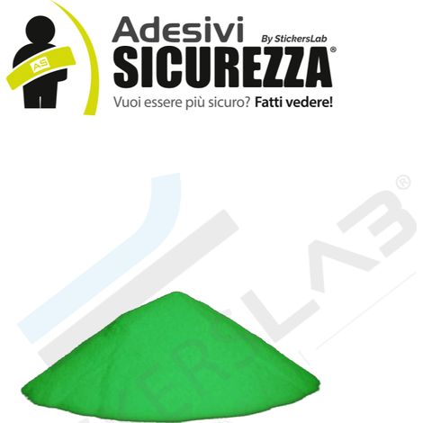 Pigmento additivo polvere luminescente fosforescente si illumina al buio (a base bianca) - Peso: 20 Grammi - Colore: Verde