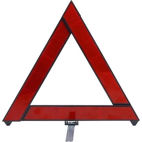 Triangle de signalisation routière - Triangle de signalisation d'urgence - Sécurité routière - Pliable et réfléchissant - 30 cm - Rouge (1/5)
