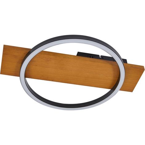 Lindby Lámpara de techo LED 'Galad' en Marrón Madera