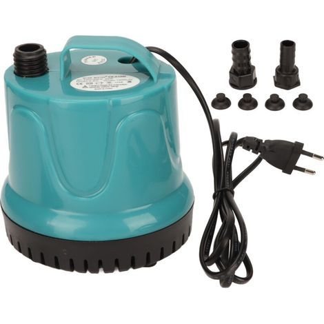 Pompa sommergibile da 25 W, silenziosa e a risparmio energetico, con aspirazione dal basso e 2 ugelli per acquario, spina europea da 220 V. (1/5)