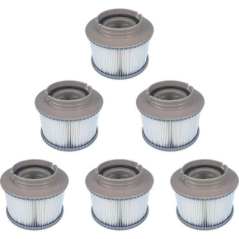 Set di 6 filtri di ricambio per spa MSPA FD2089, cartuccia filtro per pompa compatibile con tutte le spa MSPA di ultima generazione. (1/5)