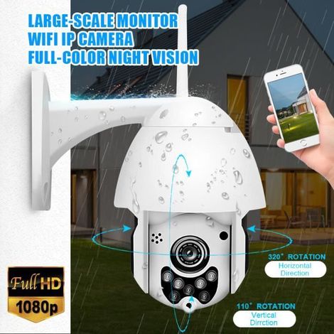 HD1080P WiFi IP Caméra Surveillance Extérieur Étanche Interphone Vision Nocture (1/4)