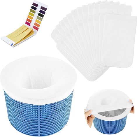 32pcs Chaussettes de Skimmer pour Piscine, Chaussette Filtre Piscine Filtre Skimmer Piscine, Pool Skimmer Socks, Chaussettes d'écumeur de Piscine en Maille Ultra Fine (1/5)