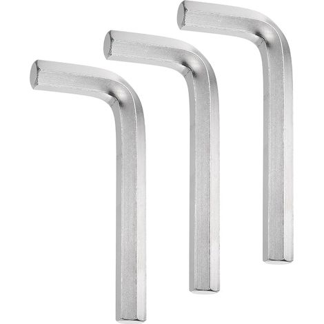 3Pcs Clé Hexagonale 17mm Acier Cr-V Clé En L Argenté (1/5)