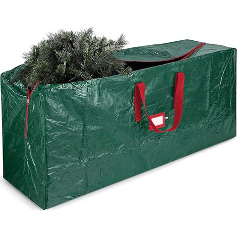 Sac de rangement pour sapin de Noël – Convient aux sapins artificiels jusqu'à 7,5 pieds de haut – Poignées renforcées durables,double fermeture éclai