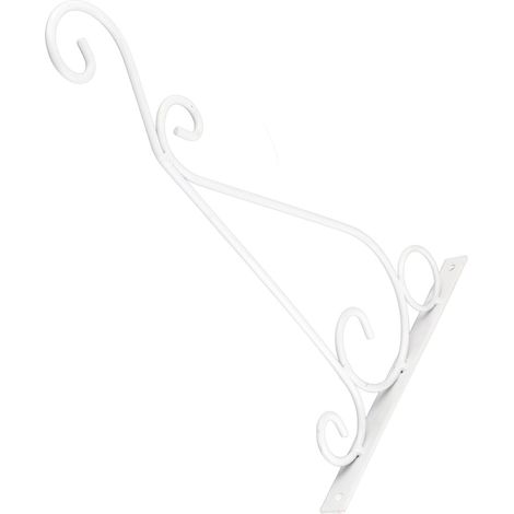 Set aus 2 Wand-Hängepflanzenhalterungen aus weißer Aluminiumlegierung, 20,5 x 30 cm / 8,07 x 11,81 Zoll (1/5)