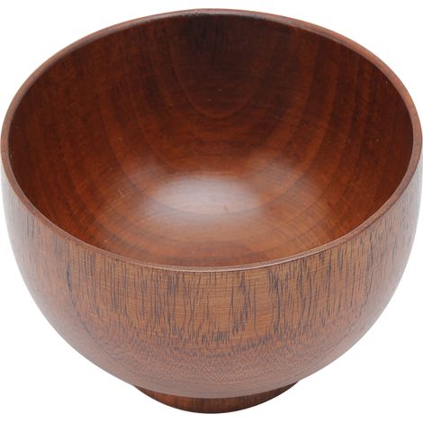 Bol en bois pour salade de fruits, nouilles, riz, soupe et aliments - Récipient de table cuisine petit format (1/5)