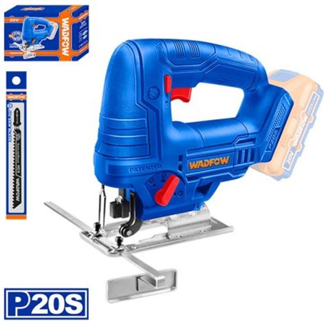 Scie sauteuse sans fil WADFOW WLS1565 20 V, 2 400 tr/min, coupe le bois jusqu'à 65 mm et le métal jusqu'à 8 mm.