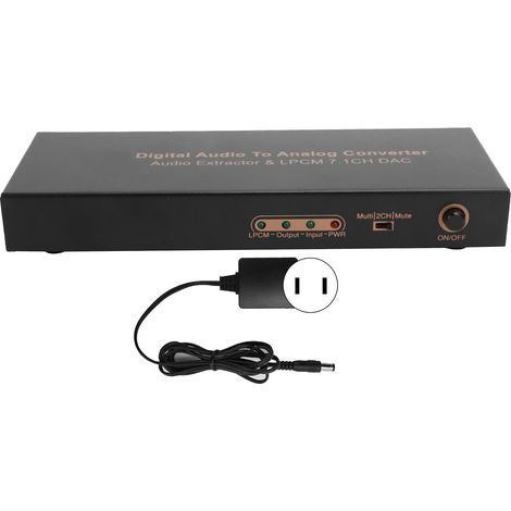 Convertisseur HDMI 4K avec sortie audio numérique 7.1 canaux et 100-240 V. (1/5)
