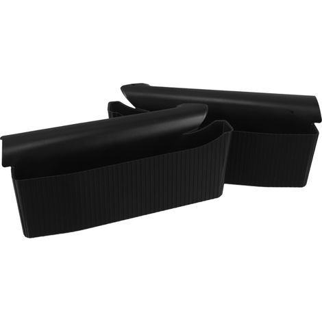 3Paires Boîte Rangement Console Milieu Plastique Noir Accessoire Auto