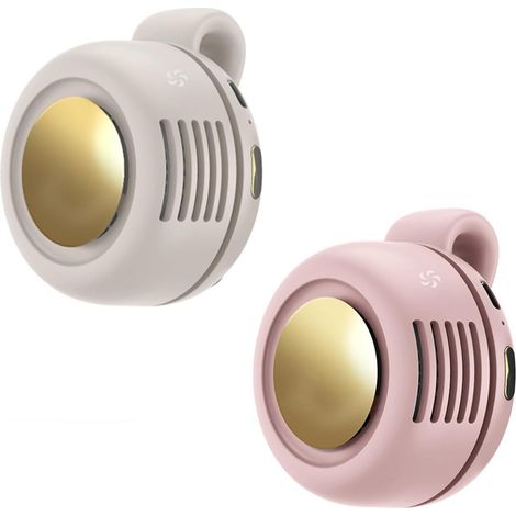Ventilateur portable à pince rechargeable USB, mini ventilateur à pince pour le cou et la taille, ventilateur de refroidissement réglable-AquaForge