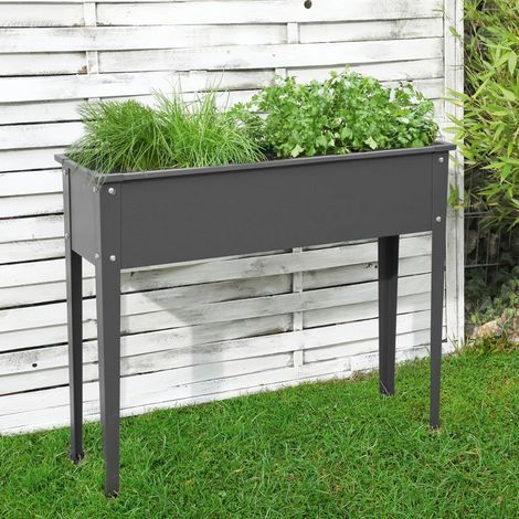Hochbeet - Metall, Gr. 2 30x100x80 cm, anthrazit matt (1/3)