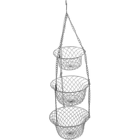Panier à fruits suspendu, support pour légumes de cuisine, étagère de rangement (1/5)
