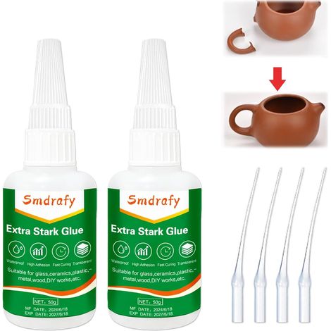 2PC 50g Colle Forte,Glue Extra Forte,Colle Forte,Glue Séchage Immédiat (1/5)