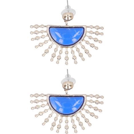 1 Pair Drop Earrings Simple Fashionable Semicircle Geometric Alloy Earrings Pendant Jewelry GiftBlue (1/5)