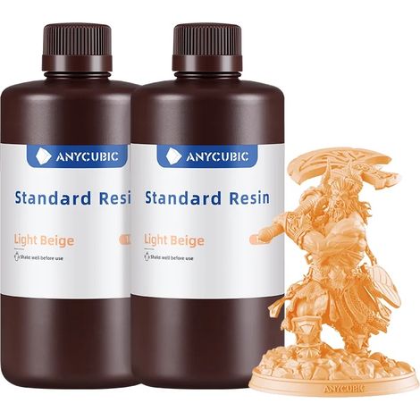 3D-Druckharz, Aushärtungswellenlänge 405 nm, LCD-kompatibel, 2 kg, Hellbeige (1/2)