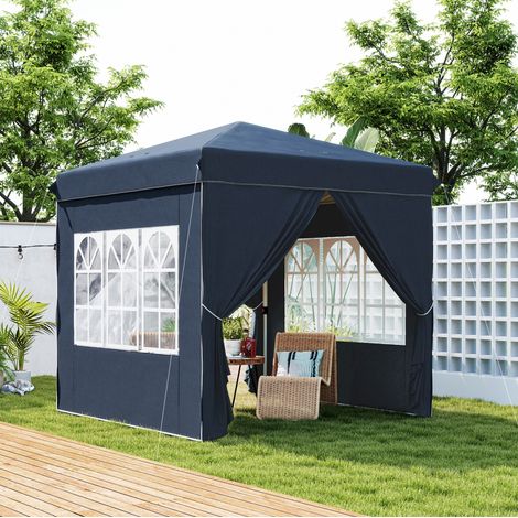 Pabellón jardín plegable 2,5x2,5 m con ventanas OKMYHOME (1/5)