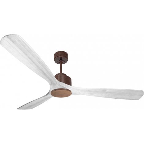 Modulo de KlassFan - Super destratificateur et ventilateur DC 166 cm Marron pales bois blanc sans Lumière 30 à 60 m²