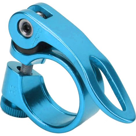 Robuste 28,6-mm-Sattelstützenklemme aus Aluminiumlegierung für Fahrräder, Fahrradzubehör, Blau (1/5)