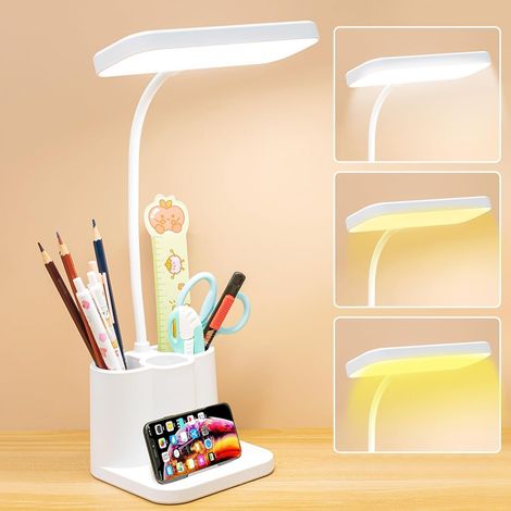 Lampe de Bureau Enfant Verte Rechargeable – Bras Flexible 3 Températures – pour Chambre