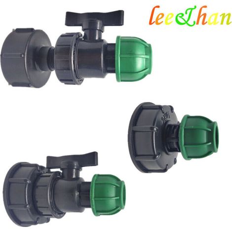 IBC - Portable Ton Barrel Accessoires Joint de tuyau de jardin Adaptateur de joint de tuyau en PE sûr et durable pour les connecteurs d'eau de maison et de jardin Generic (sortie 32 de la vanne de fi (1/2)