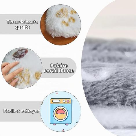 Rabbit House Rabbit Mat Soft and Comfortable Cat Cushion Plush Cushion Warm Bed Guinea Pig Bed Washable for Guinea Pig Hamsters Type B (1/4)
