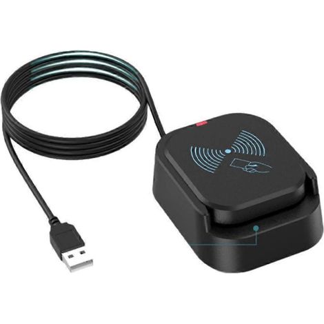 Lecteur de cartes à puce USB haute durabilité pour cartes sans contact avec LEDfonctionnement simple et intuitifnoir. (1/5)