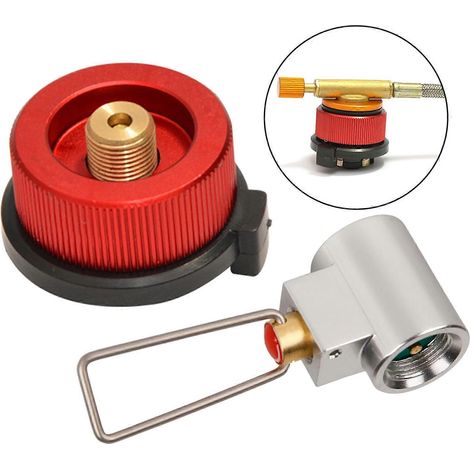 Adaptateur de brûleur pour camping et randonnée, brûleur divisé, convertisseur de gaz pour fournaise, cartouche de connexion, adaptateur de réservoir, levier de remplissage de gaz