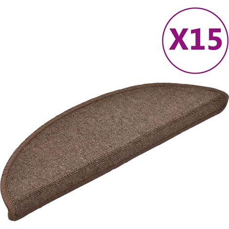 Maison Exclusive - Stufenmatten 15 Stk. 56x17x3 cm Kaffeebraun Ha (1/5)