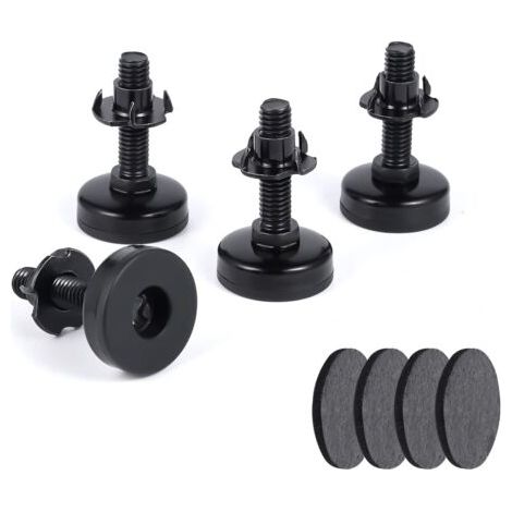 4-teiliges Set verstellbarer Möbelfüße – Robuste Nivellierfüße mit 3/8"-16 Gewindemuttern – Tragkraft 600 kg – Erhöhungen für Sofa, Bett und Schrank
