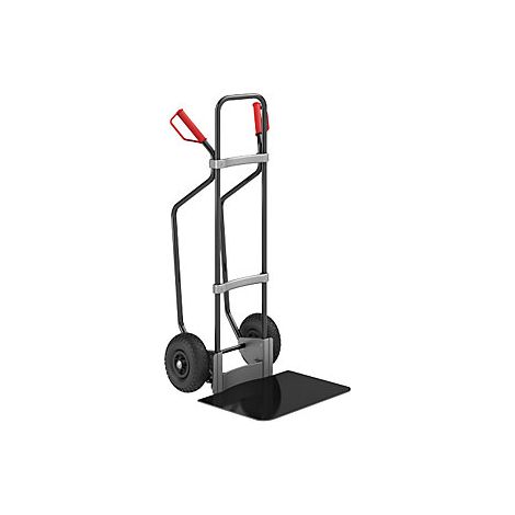 eurokraft pro  Carrello per sacchi con pattini  nero  piano di