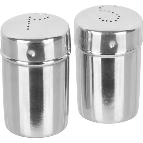 Set Salzstreuer und Pfefferstreuer MagicHome, 5,5x9 cm, Edelstahl (1/2)