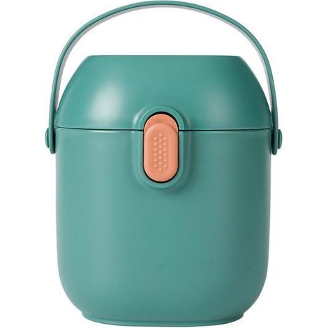 Boîte de Rangement Portative pour Aliments Bébé, Grande Capacité Voyage Snacks Fruits Pratique Vert Mignon (1/4)