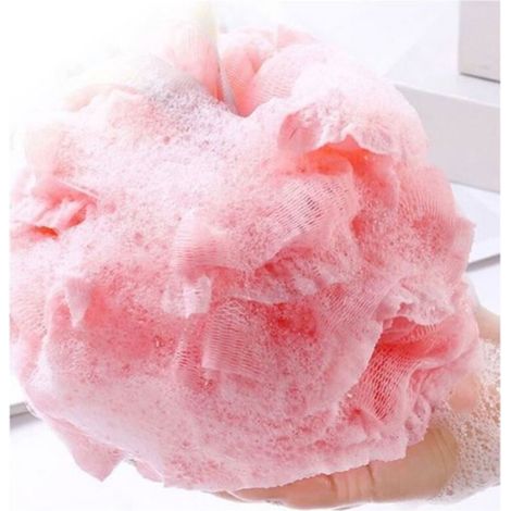 Éponge De Douche - Maille XL En Polyéthylène Et Dentelle De Coton - Pour Bain Et Soins Corps - 1 Pièce (1/4)