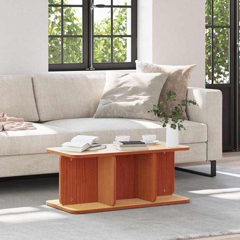 Couchtisch Wachsbraun 80 x 39,5 x 33,5 cm Massivholz Kiefer