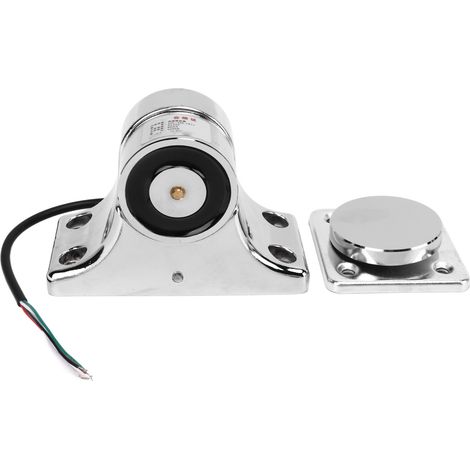 Aimant de maintien de porte électromagnétique au sol, alliage de zinc argenté, 55 kg, porte coupe-feu, sécurité (1/5)