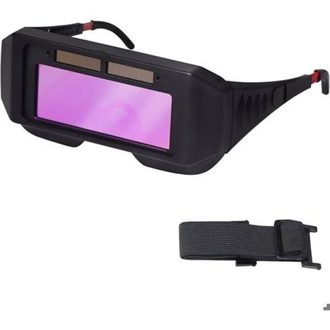 Lunettes de sécurité soudage LCD, obscurcissement auto, teinte réglable, 2 capteurs, pour TIG, MIG, MMA, plasma (1/3)