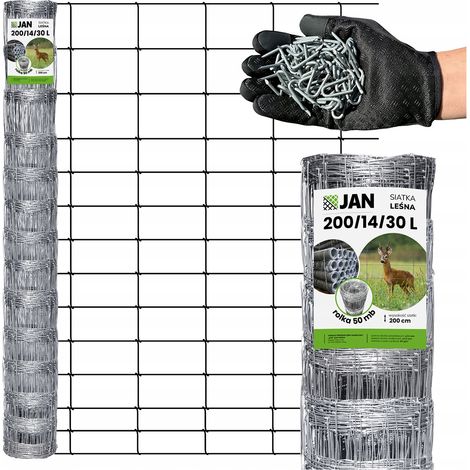 Grillage de clôture hauteur 200/14/30 L 50 m Construction Orignal Chevreuil Cerf plus gratuit