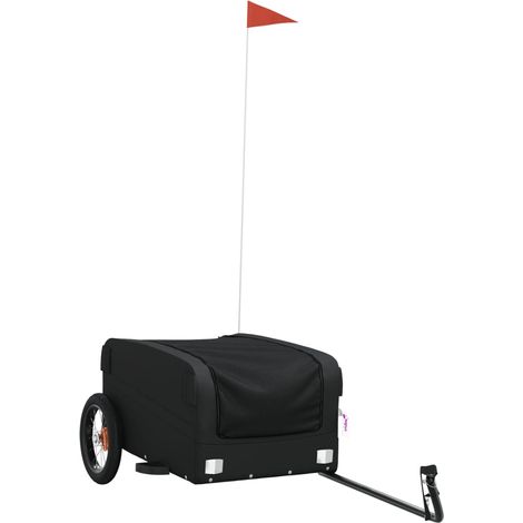 Remorque de vélo noir 30 kg fer CFW53390 (1/5)