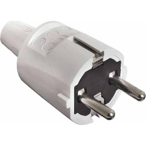 AS Schwabe 62220 Schutzkontaktstecker PVC  230 V Grau