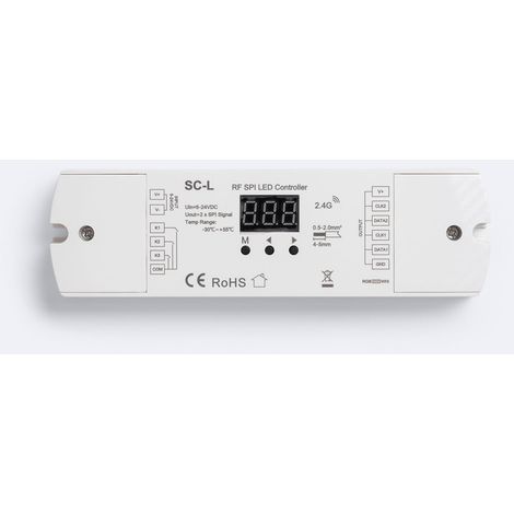 Contrôleur Variateur Ruban LED RGB/RGBW Digital SPI Compatible avec Bouton Poussoir et Télécommande RF RGBIC/RGBWIC (1/4)