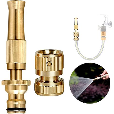 Pistolet à eau (Or) pour le lavage de voiture, arroseur de jardin, système d'irrigation haute pression, jet automatique, matériel agricole (1/5)