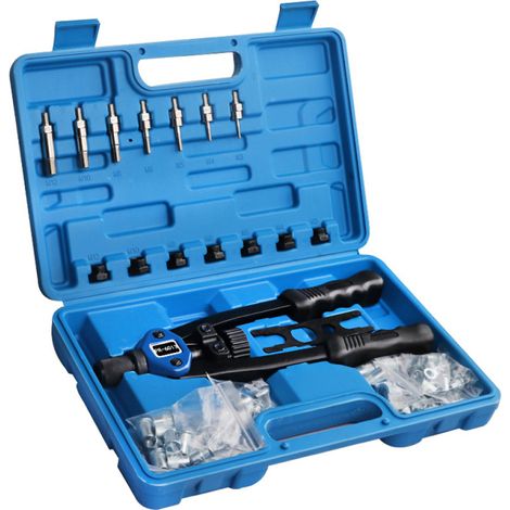 Kit de remachado manual de 110 piezas, fácil de usar y de alta calidad. Remachadora manual de fácil manejo. Juego de herramientas de remachado profesional. (1/5)
