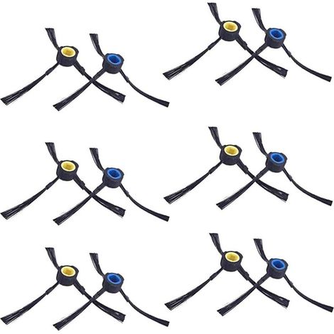 Lot de 12 brosses latérales pour AMIBOT Animal Premium H2O (6 paires)