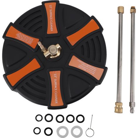 Eosnow 13-Zoll-Hochdruckreiniger-Oberflächenreiniger, 2500 PSI Arbeitsdruck, 1/4-Zoll-Schnellstecker mit 2 Verlängerungsstabaufsätzen