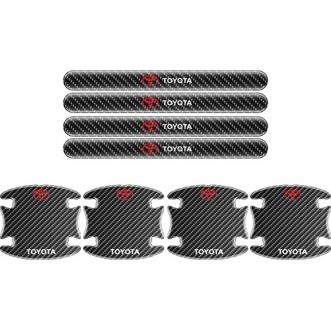 (8 pièces) Protection adhésive pour poignées de portières de voiture, bande anti-collision, compatible avec Toyota 86 Corolla Prius YARiS Hilux CHR SUPRA RAV4