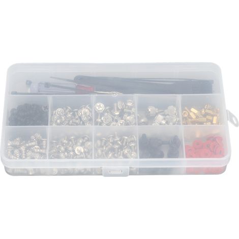 Kit de Réparation PC 365 Pièces, Inclut Vis, Pinces à Câble, Tournevis, Rondelles et Brosse de Nettoyage pour Ordinateur (1/5)