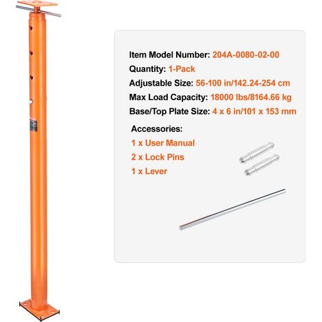 Crick, Haute Capacité de Charge, Hauteur Réglable, 18000lbs 56to100in (1/2)