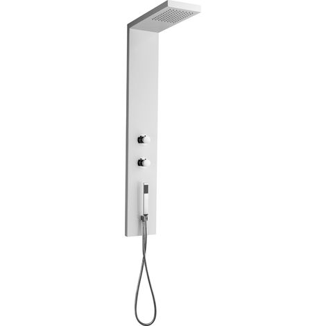 Columna de Hidromasaje SMART en Acero Inoxidable Blanco con Ducha Superior y ManoSMART COLUMNA DE HIDROMASAJE (1/2)