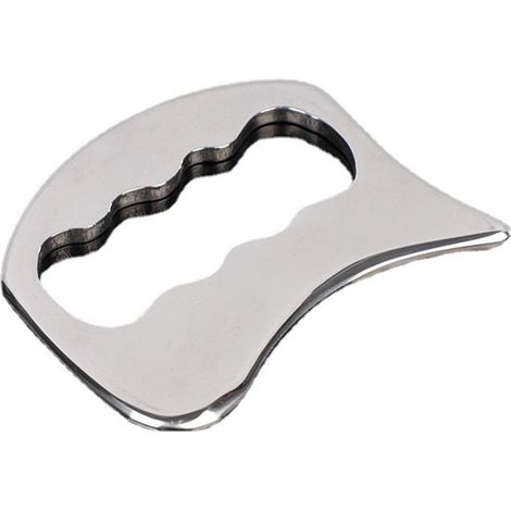 Outil de massage Gua Sha en acier inoxydable - Planche Gua Sha en acier inoxydable - Outil de massage par raclage pour le corps - Outil de relaxation des tissus mous - Soulage les douleurs à la tête, (1/4)